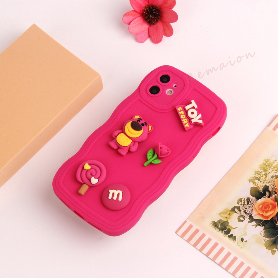 Ốp Điện Thoại Silicon Hình Gấu 3D Cho iPhone 11 12 13 14 Pro MAX Plus Mini X XR XS MAX 6 S 7 8 Plus SE 2020 11Pro 12pro 13Pro