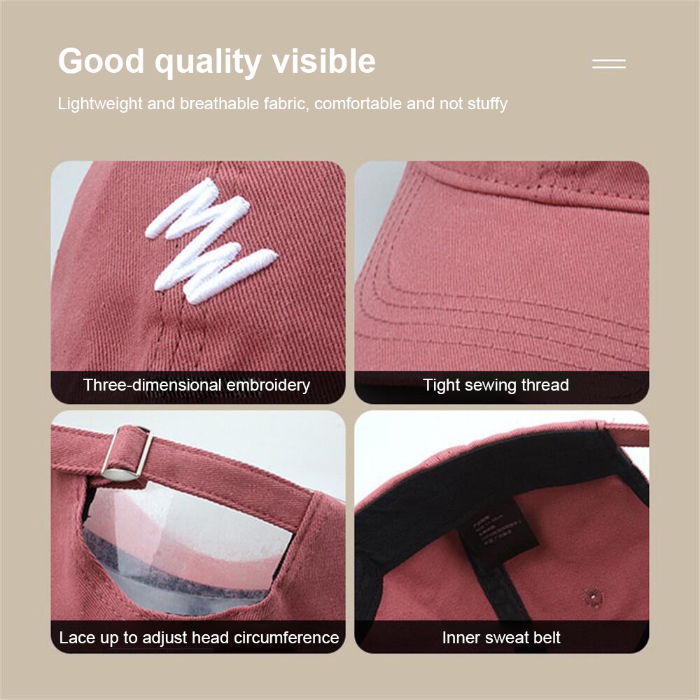 Mũ Lưỡi Trai Có Thể Điều Chỉnh Mũ Bóng Chày Thêu Đơn Giản Dễ Phối Cho Cả Nam Và Nữ Bằng Cotton Chải