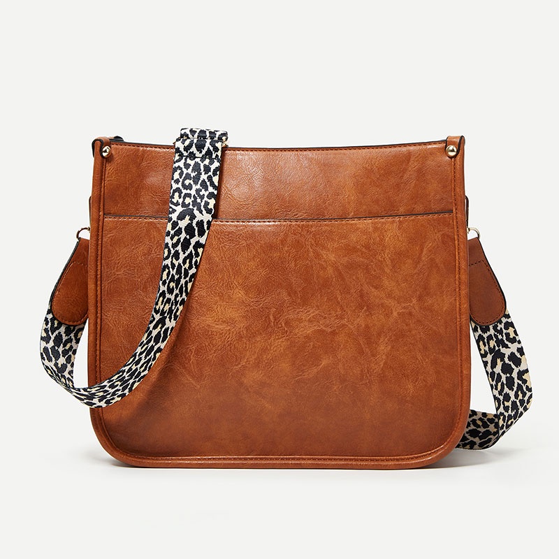 MISCHA Túi Xách Da PU Họa Tiết Da Báo Thời Trang Âu Mỹ Cho Nữ