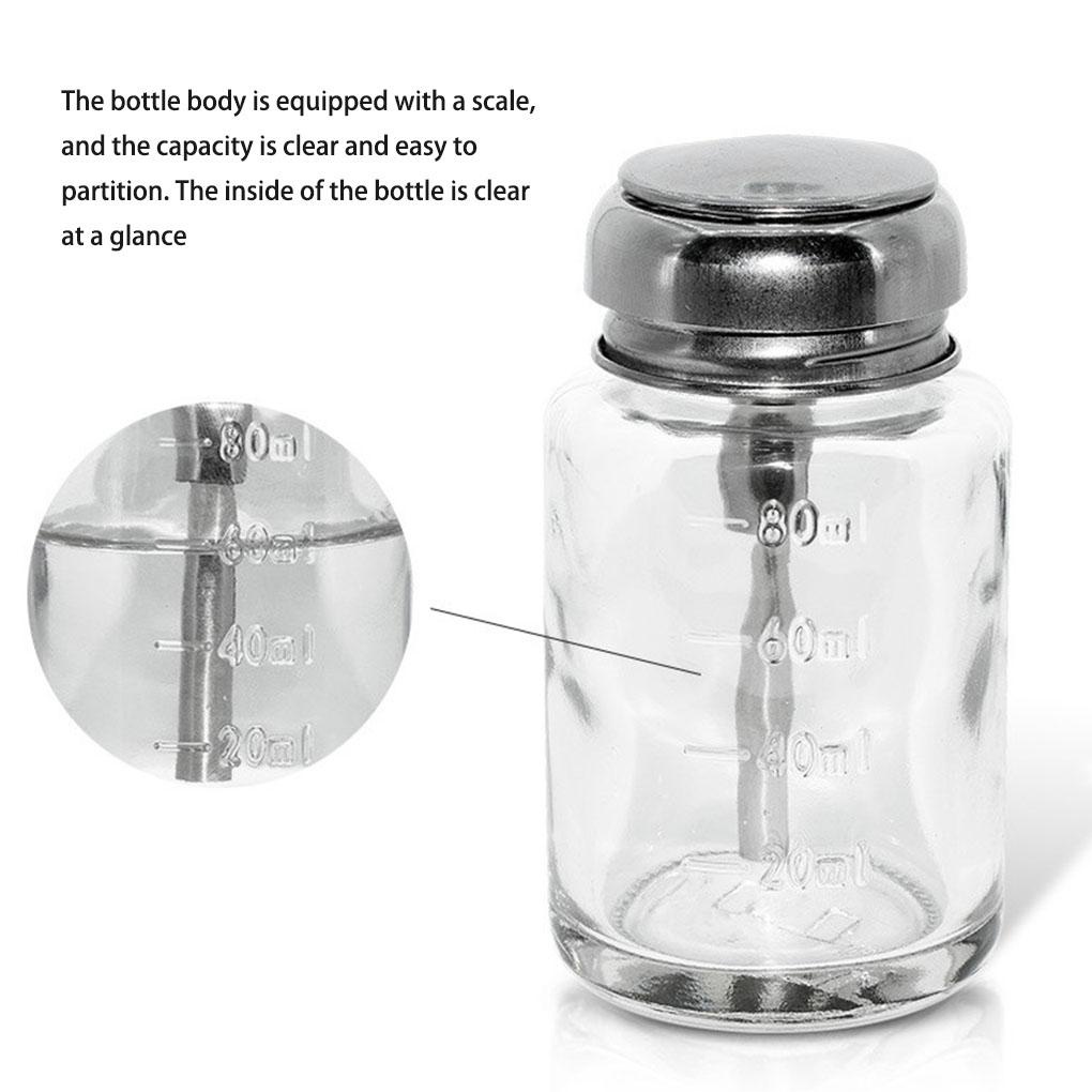 Chai Rỗng Trong Suốt Dạng Nhấn Đựng Dung Dịch Tẩy Sơn Móng Tay Chuyên Nghiệp