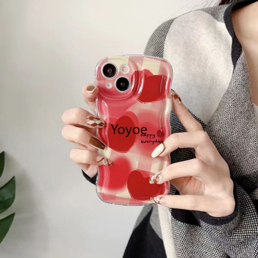 Ốp Điện Thoại Mềm Chống Sốc Màu Đỏ Gradient Cho iPhone 14 11 12 13 Pro Max X XS XR 7 8 Plus SE