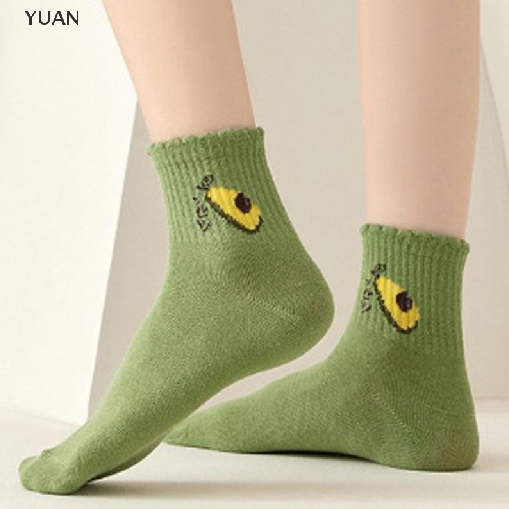 Đôi vớ CRLNHC cotton thấm hút mồ hôi chống trượt họa tiết hoạt hình dành cho nữ