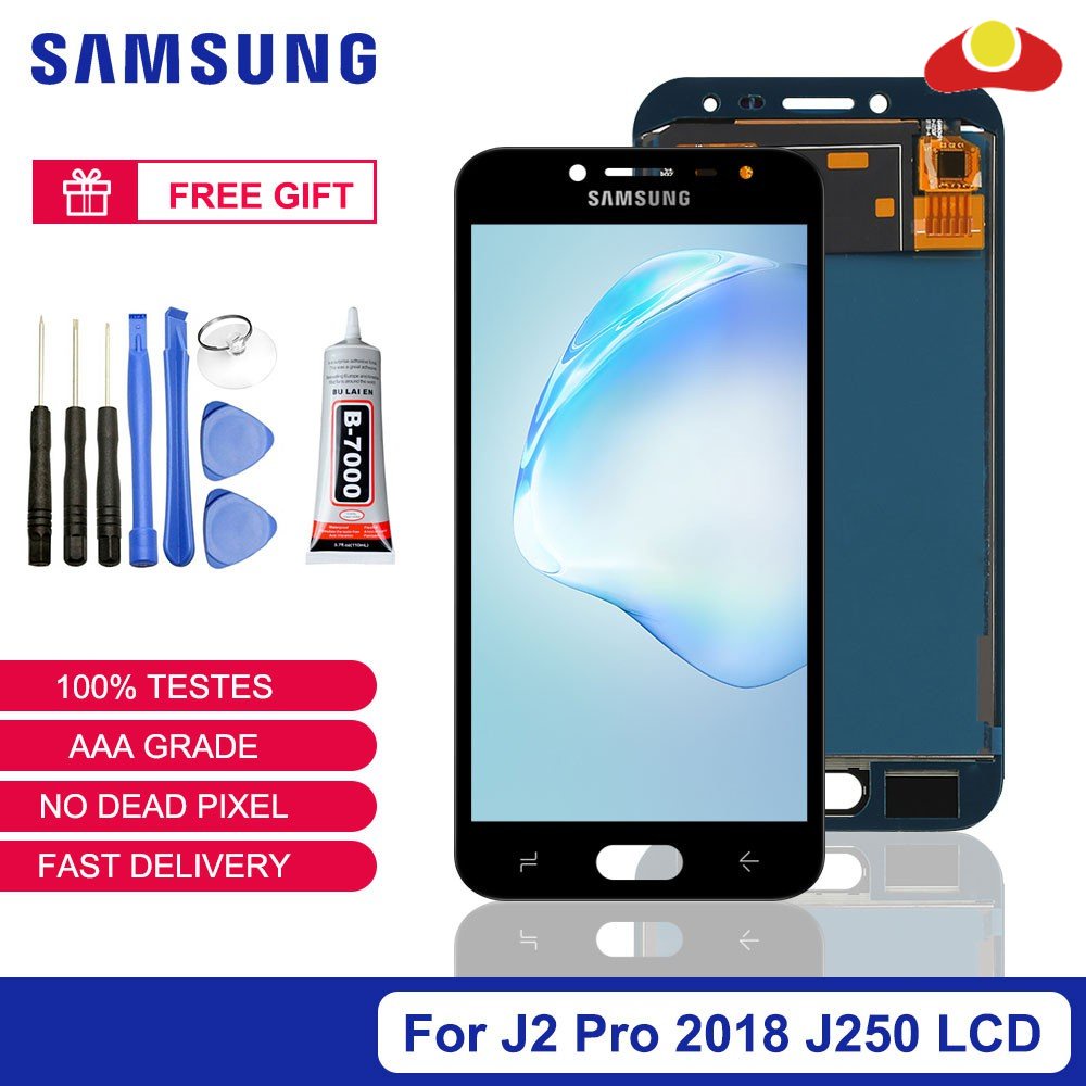 Dành Cho Samsung Galaxy J2 Pro 2018 J250 J250F J250H Màn Hình Hiển Thị Bộ Số Hóa Cảm Ứng Bộ Phận Lắp