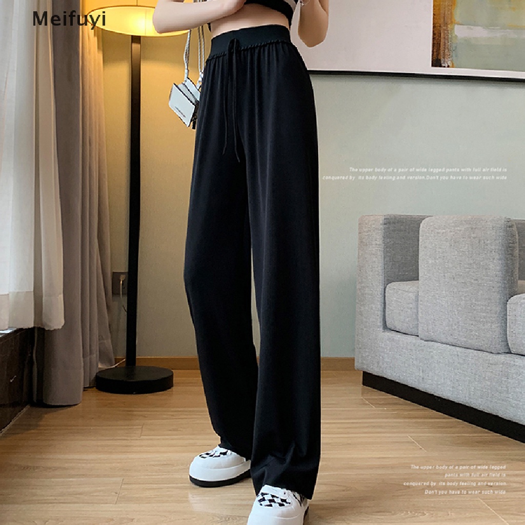 Quần Dài Ống Rộng Lưng Thun Cài Nút Thời Trang Mùa Hè 2023