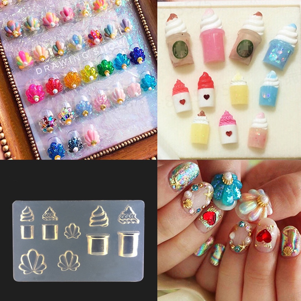 Khuôn Silicone Tạo Hình Mèo Trang Trí Móng Tay