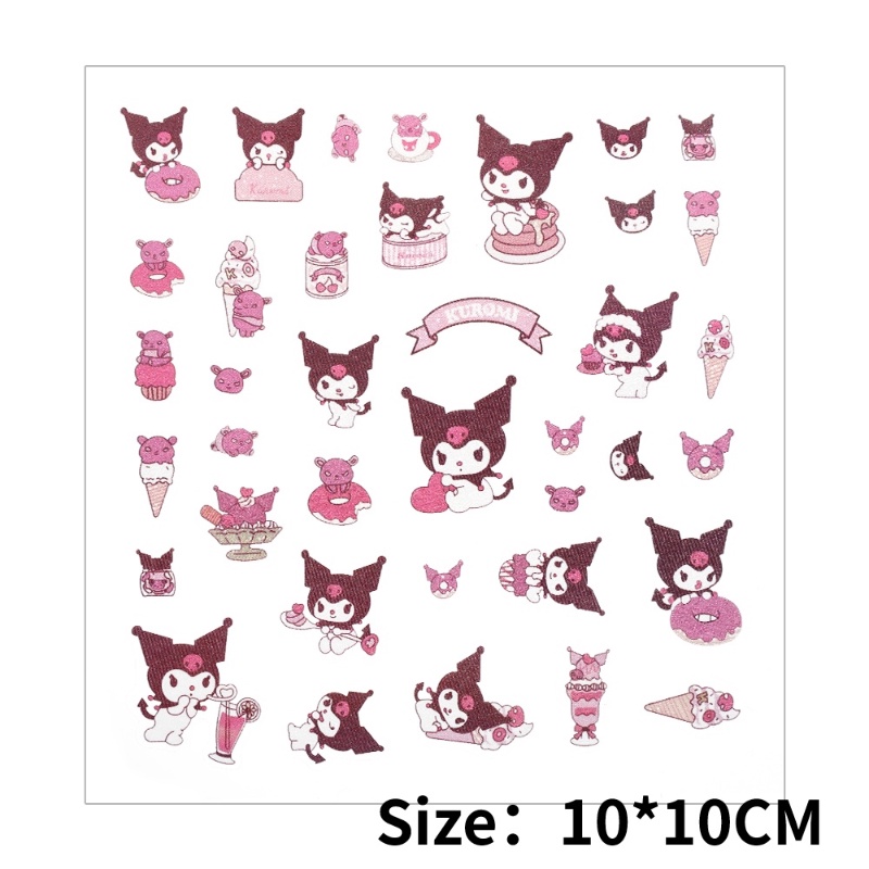 Miếng Dán PVC Trong Suốt Chống Thấm Nước Họa Tiết Hoạt Hình Dễ Thương Dùng Trang Trí Sổ Tay / Nhật Ký DIY
