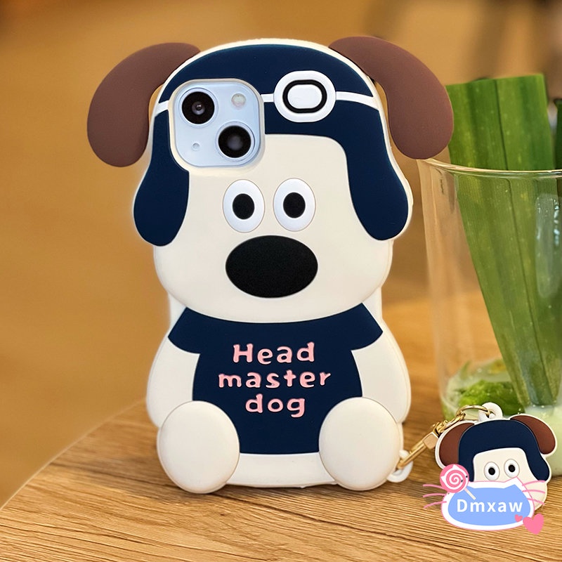 Ốp Điện Thoại Silicon Mềm Hình Cún Hoạt Hình 3D Dễ Thương Cho iPhone 11 13 12 14 Pro Max 14 Plus