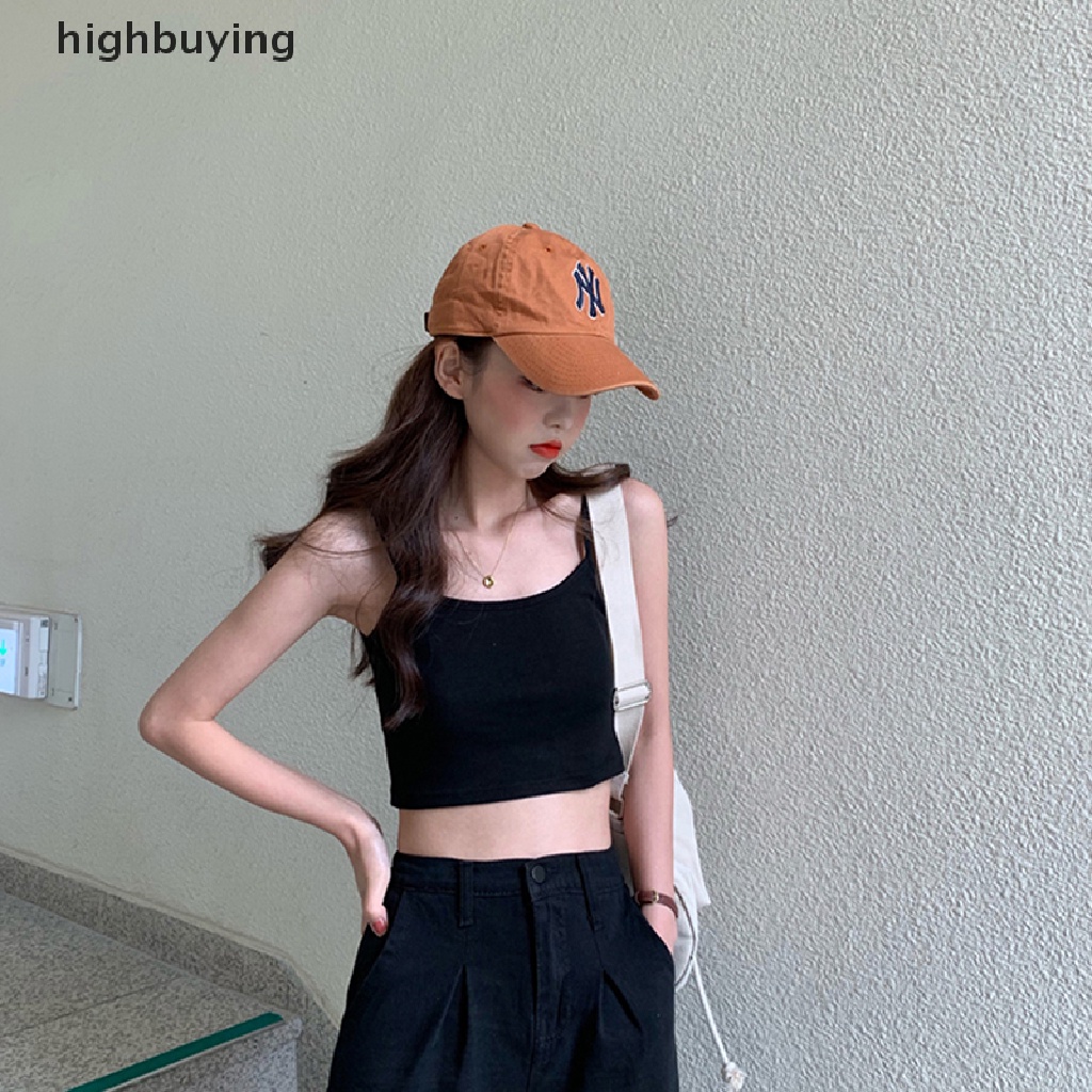 Hbvn Belle Áo Crop Top Không Tay Màu Trơn Gợi Cảm Đi Câu Lạc Bộ Đường Phố Cao Cấp Dành Cho Nữ