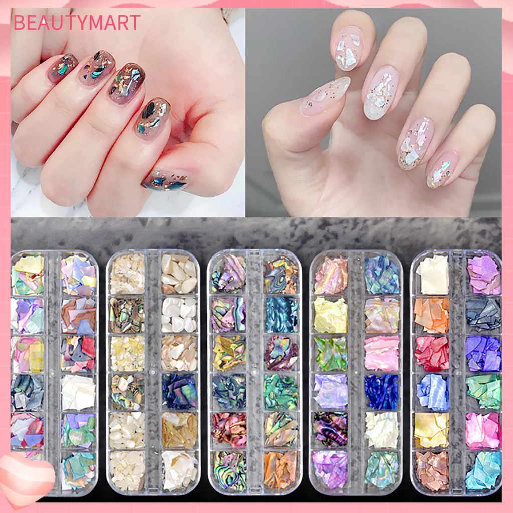 1 Hộp Vỏ Sò Giả Trang Trí Móng Tay DIY