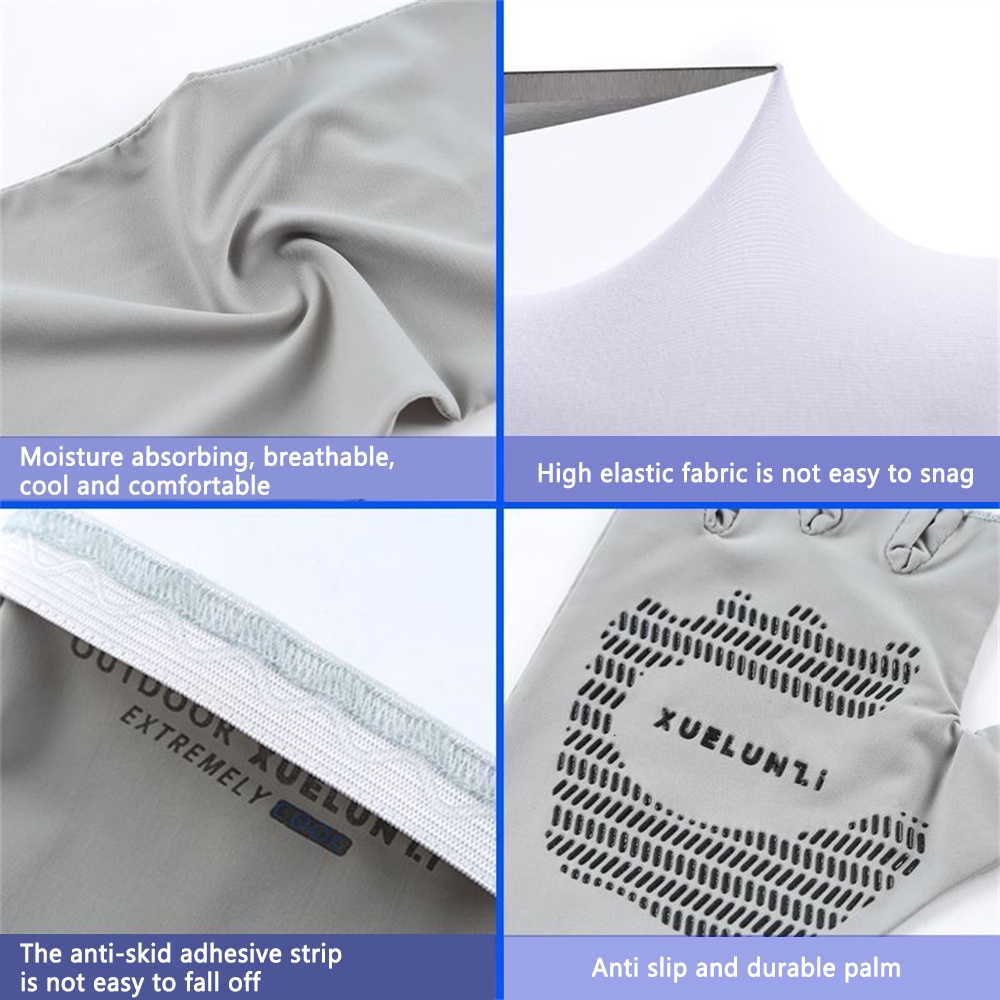 1 Cặp Găng Tay Chống Nắng Và Tia UV Khi Lái Xe / Chạy Bộ / Câu Cá Ngoài Trời Dành