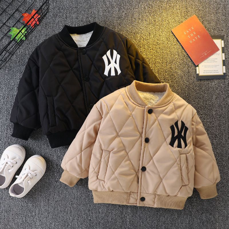 Áo Khoác Bóng Chày cotton Đệm cotton Phong Cách Mỹ Mùa Thu Và Mùa Đông Kiểu Mới Cho Bé Trai
