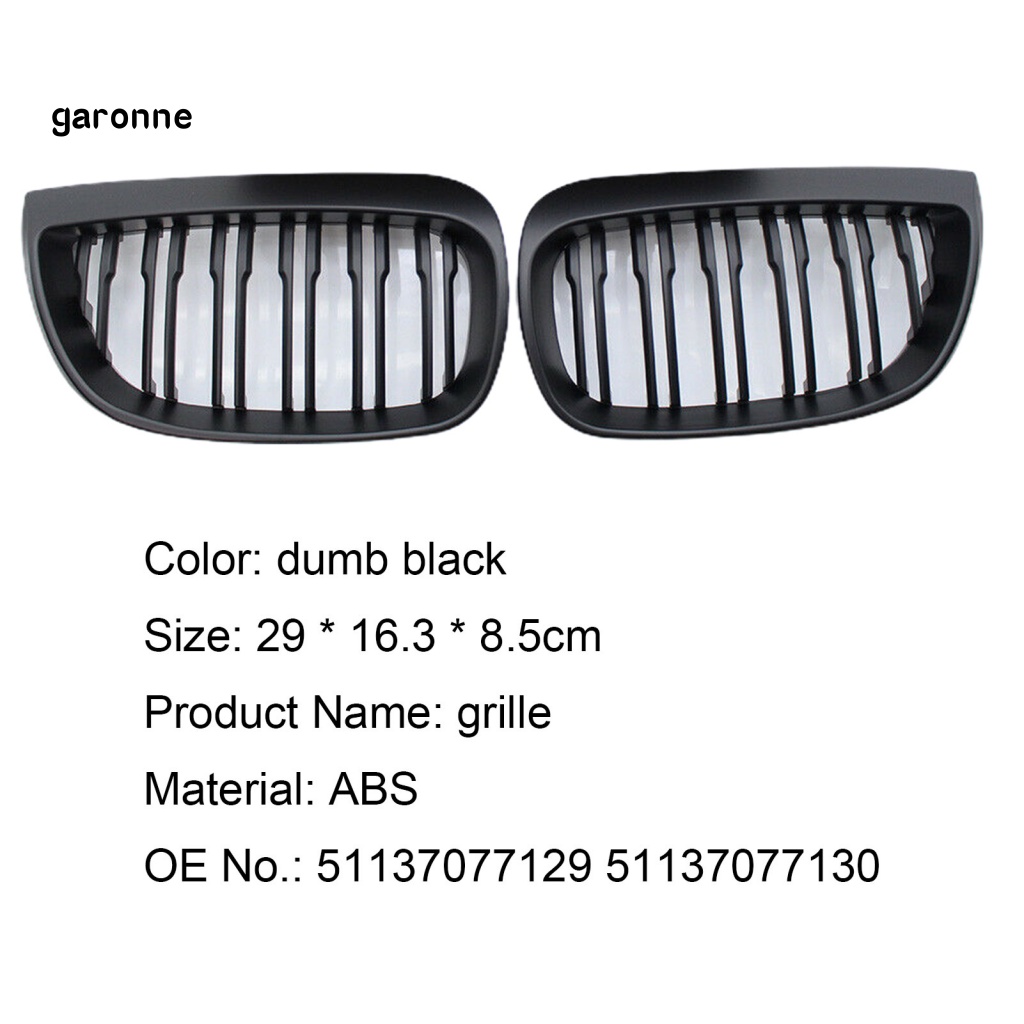 1 Cặp Vỏ Bọc Lưới Thông Gió Bằng ABS Màu Đen Nhám Cho Xe Hơi 51137077129 51137077129 Phụ Kiện Chuyên Dụng Cho Xe BMW 5 Series E78 2004-2007
