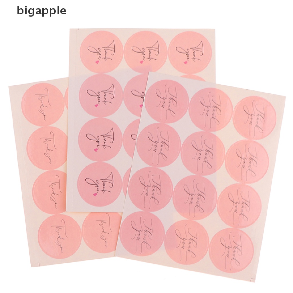 Set 120 Miếng Dán 3.8cm Hình Tròn Họa Tiết Chữ Thank You Màu Hồng Dùng Để Trang Trí Tiệc Cưới