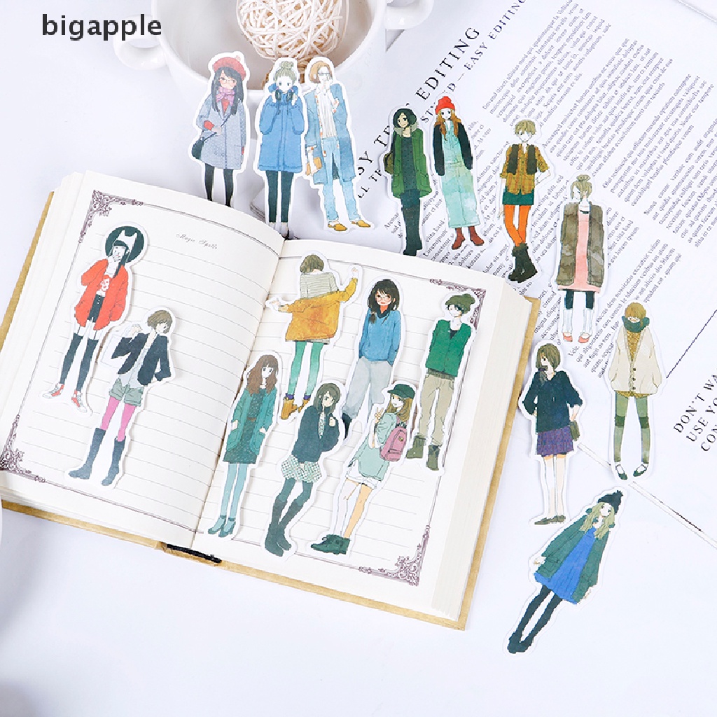 1 Túi Giấy Thủ Công Hình Cô Gái Hoạt Hình Dễ Thương Phong Cách Retro Trang Trí Nhật Ký RDG