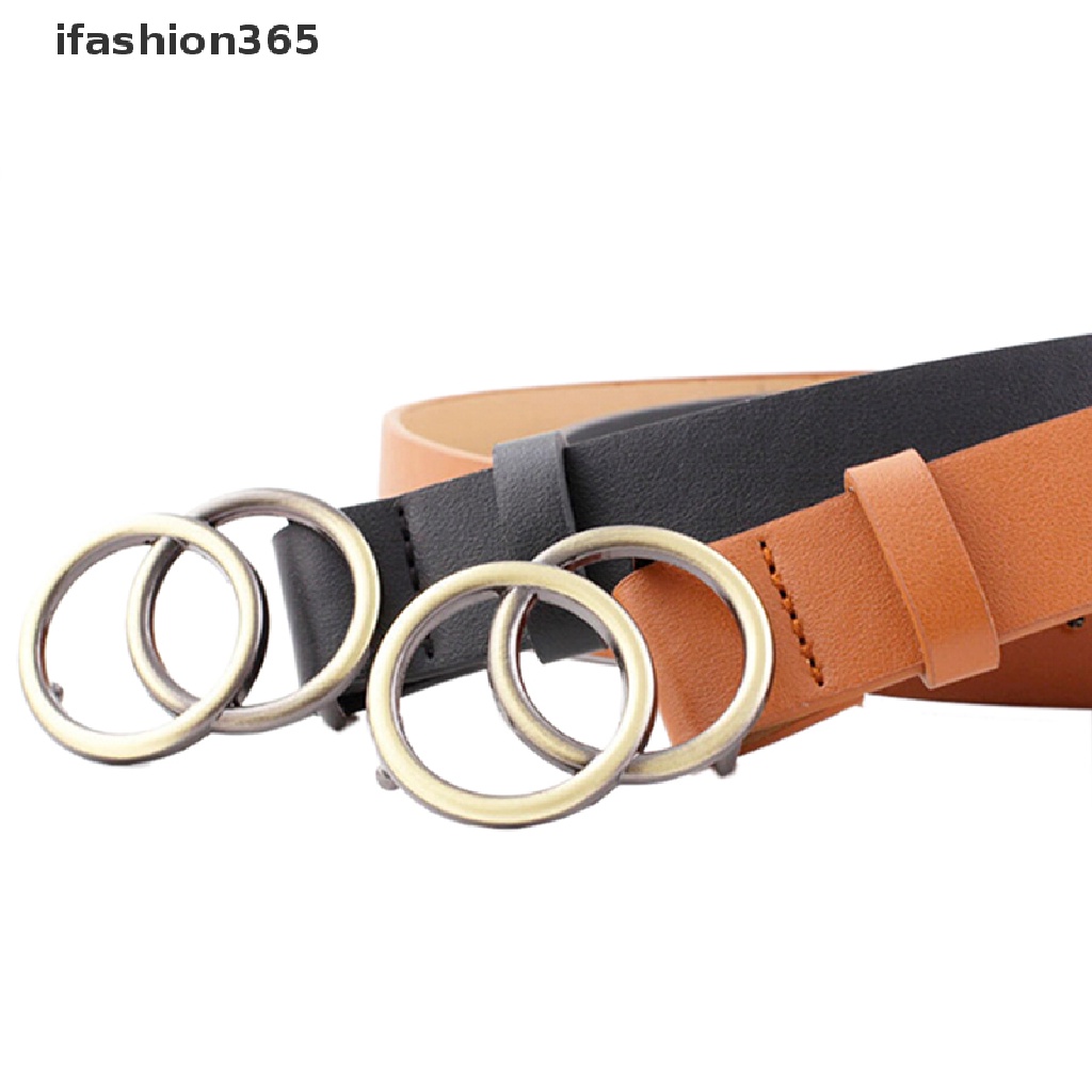 Thắt Lưng Da Khóa Tròn Kim Loại Thời Trang Cho Nữ ifashion365