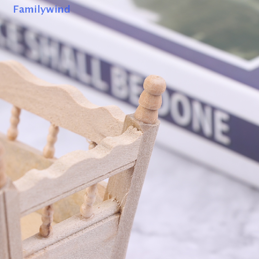 Mô Hình Giường Ngủ Thu Nhỏ Tỉ Lệ 1 / 12 Trang Trí Nhà Búp Bê