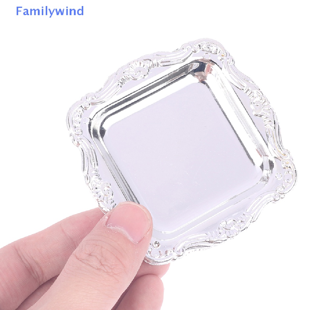 Set 2 Khay Trà Mini Bằng Nhựa Trang Trí Nhà Búp Bê