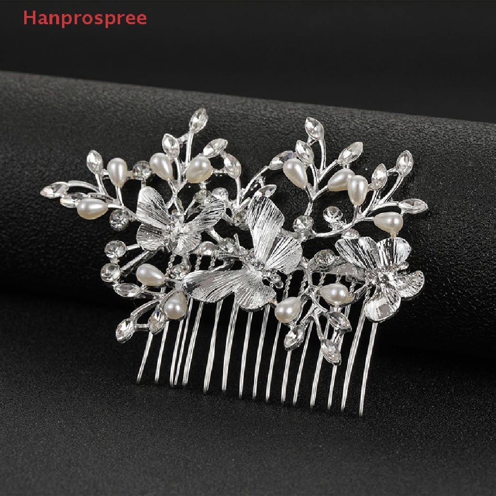 Lược Cài Tóc Đính Đá Pha Lê Và Ngọc Trai Cho Cô Dâu