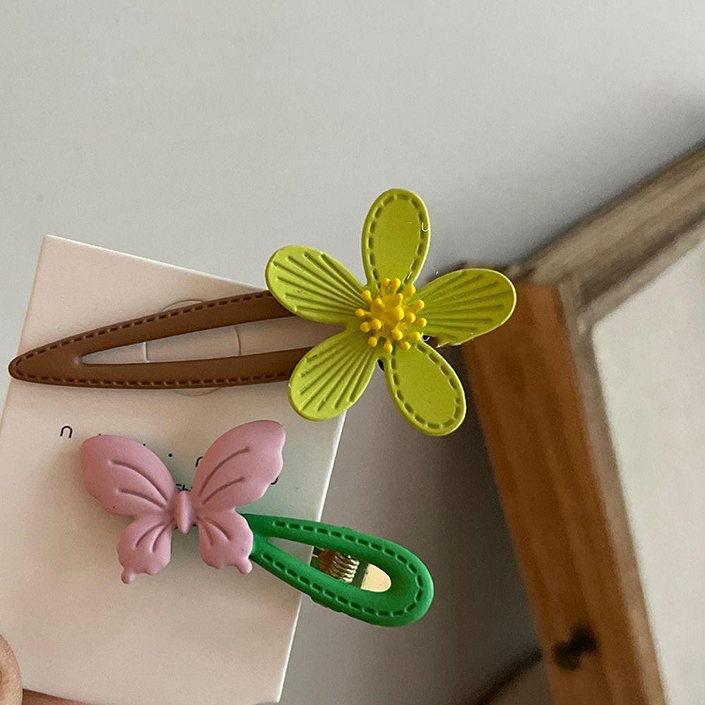 Kẹp Tóc Hình Hoa Màu Kẹo Ngọt Phong Cách Hàn Quốc Dễ Thương