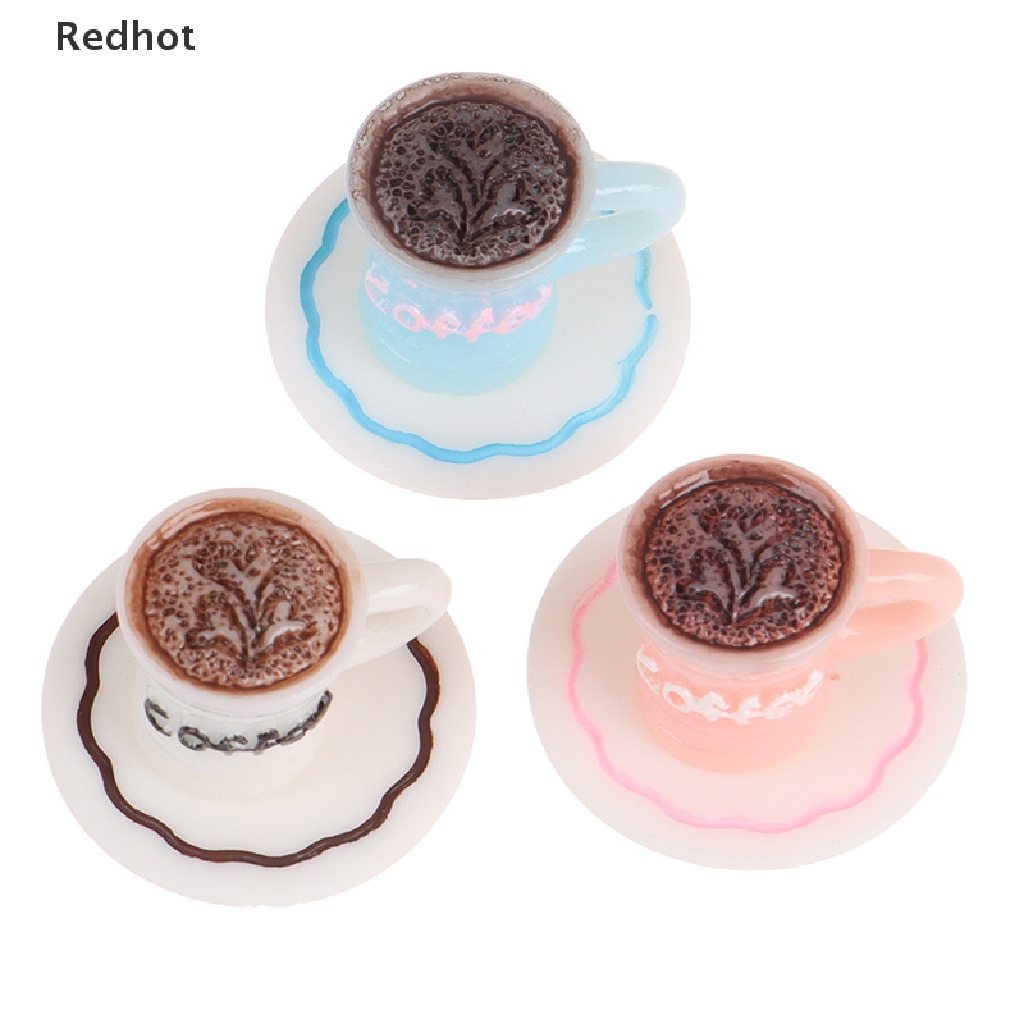 Bộ Ly Tách Uống Cà Phê Mini Tỉ Lệ 1 / 12 Trang Trí Nhà Búp Bê