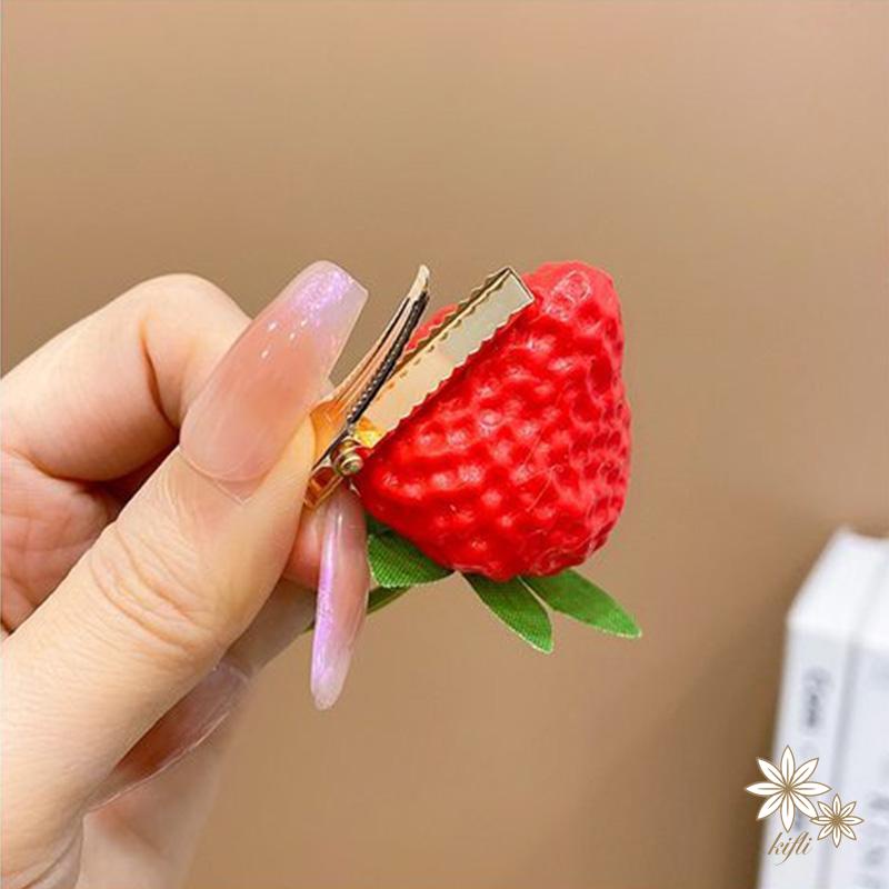 Kẹp TóC HìNh Quả Dâu Dễ Thương Cho Bé GáI