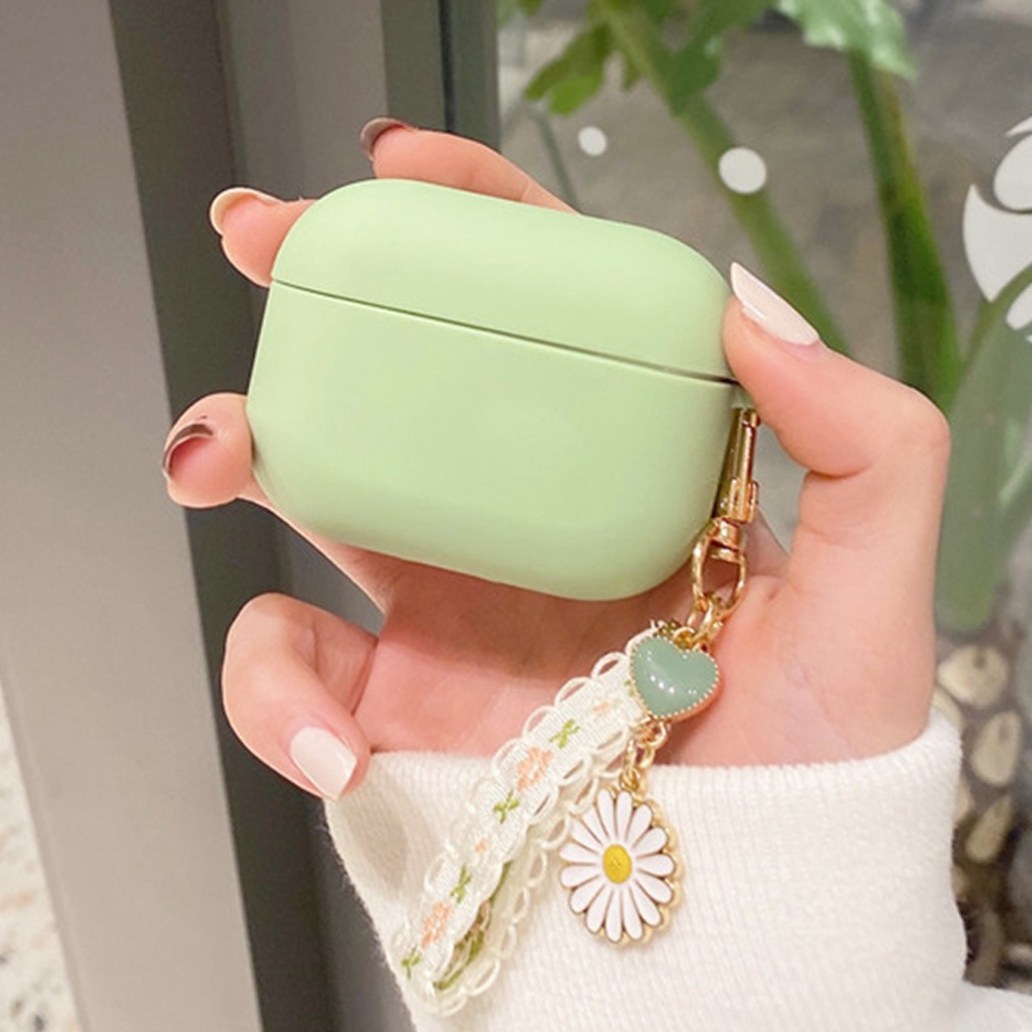 Vỏ Bảo Vệ Hộp Sạc Tai Nghe OPPO Enco buds 2 / Air 2i Bằng Silicon Hình Trái Tim Phối Ren Thời Trang