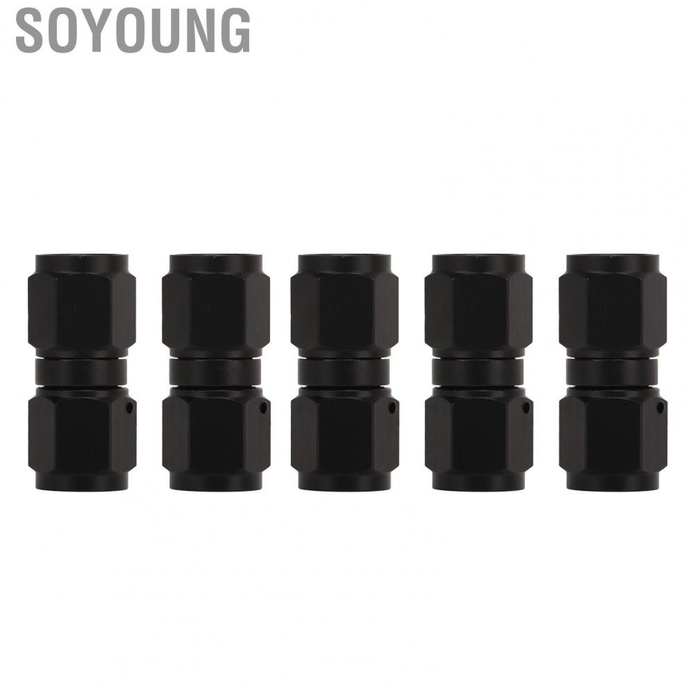 Soyoung Fuel Fitting Adapter  High Strength 5PCS Anti Rust Straight Swivel Coupler Stable Performance for Line