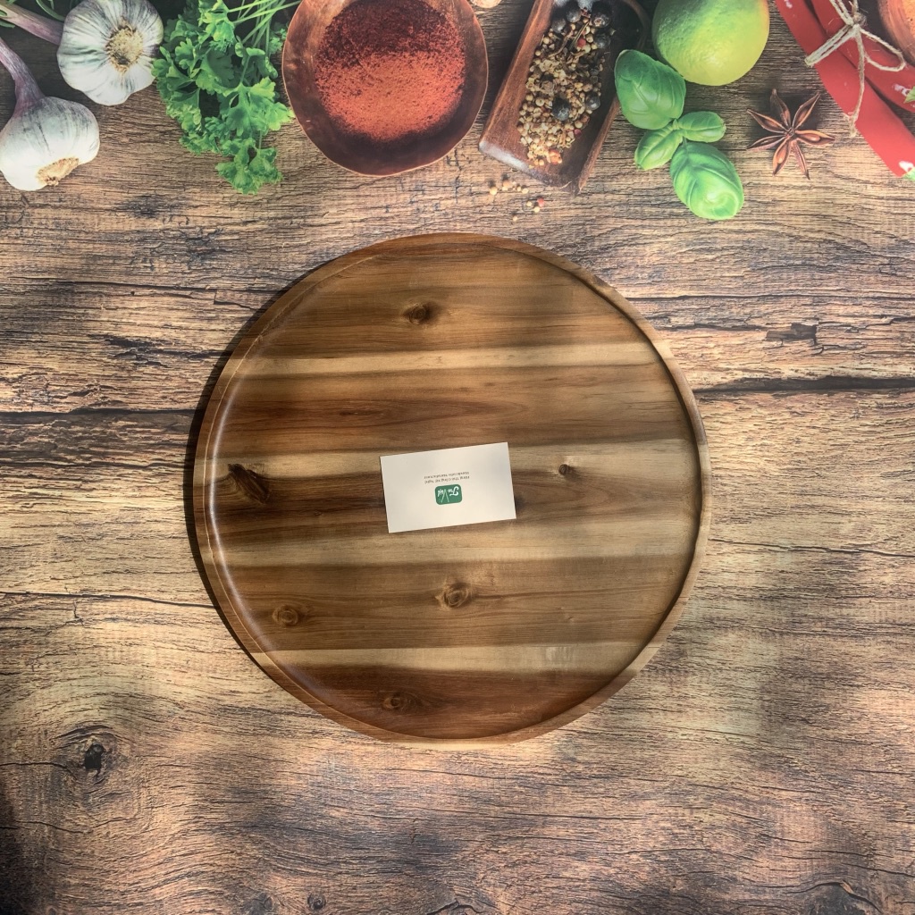 Khay gỗ tràm trang trí nhiều kích thước - Acacia round tray