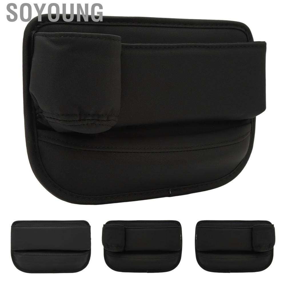 Soyoung Console Side Storage Box  PU Leather Car Seat Gap Organizer for Vehicle