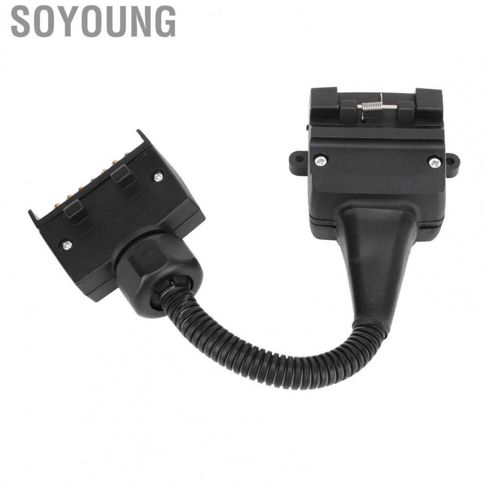 Soyoung Fale To Female Trailer Adapter  Practical Plug Socket ABS for Vehicle