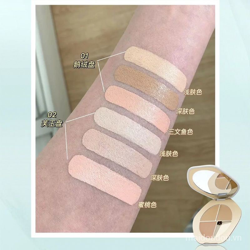 Bảng Kem Che Khuyết Điểm Ba Màu Che Phủ Đốm Mụn Và Quầng Thâm Làm Sáng Da
