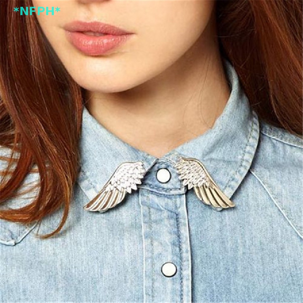 Bộ 2 Ghim Cài Áo Hình Đôi Cánh Thời Trang Cho Nữ Mới