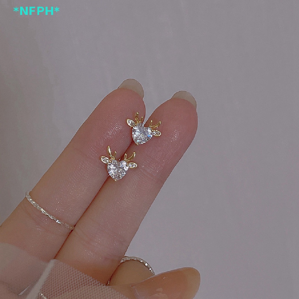 1 Đôi Bông Tai Đính Đá Zircon Hình Thỏ Đáng Yêu Dành Cho Nữ Mới