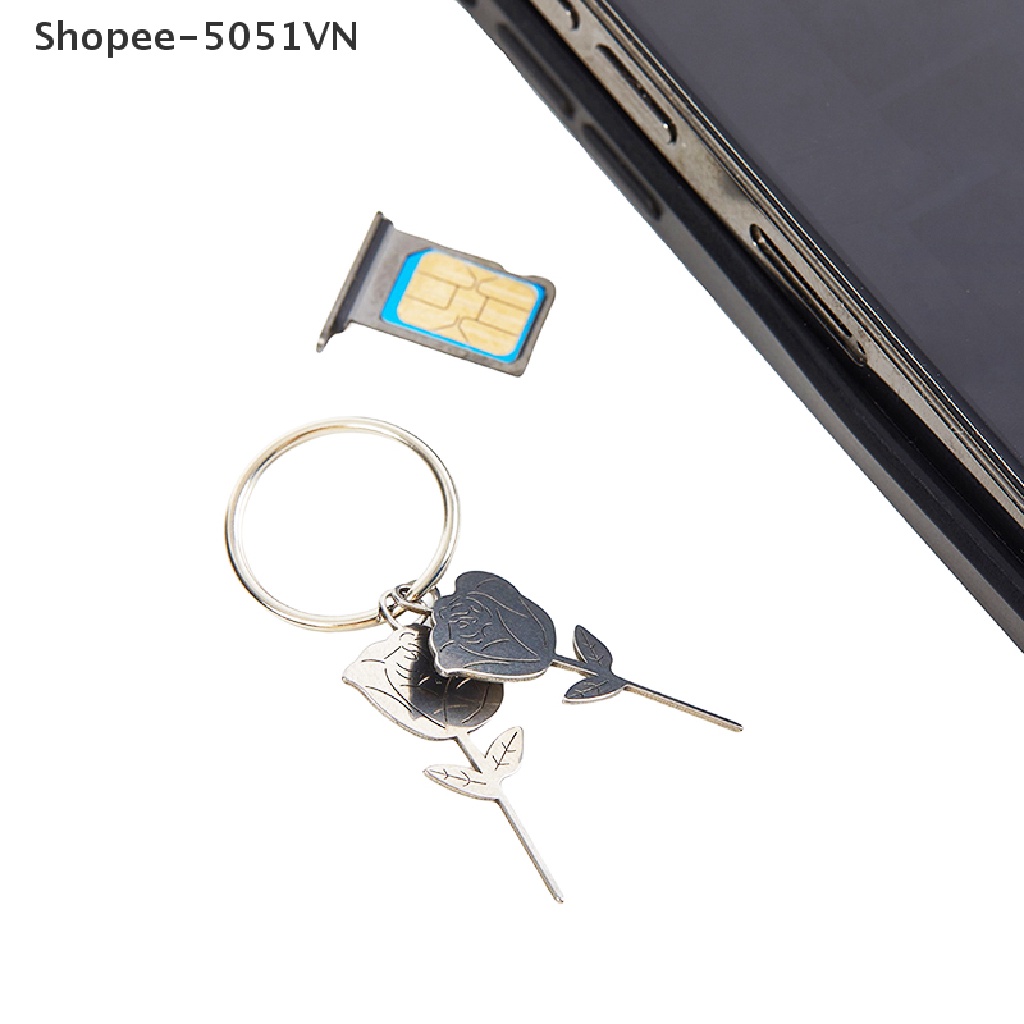 Set 2 Giá Đỡ Điện Thoại Thông Minh Hình Hoa Hồng Bằng Thép Không Gỉ