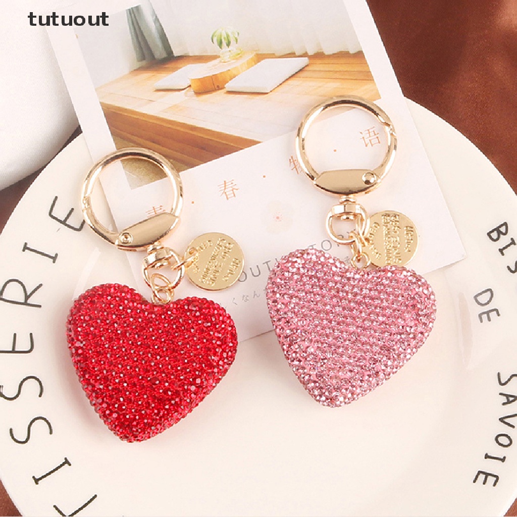 Móc Khóa Hình Trái Tim Đính Đá Thời Trang