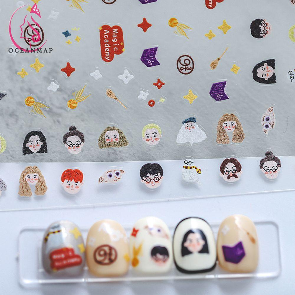 [Hàng mới về] Miếng dán trang trí móng tay hình hoạt hình 5D DIY