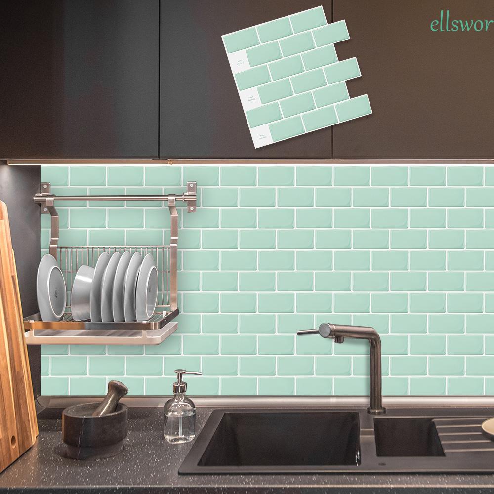 Miếng Dán Tường Trang Trí Tự Dính Chống Dầu Phong Cách Retro DIY