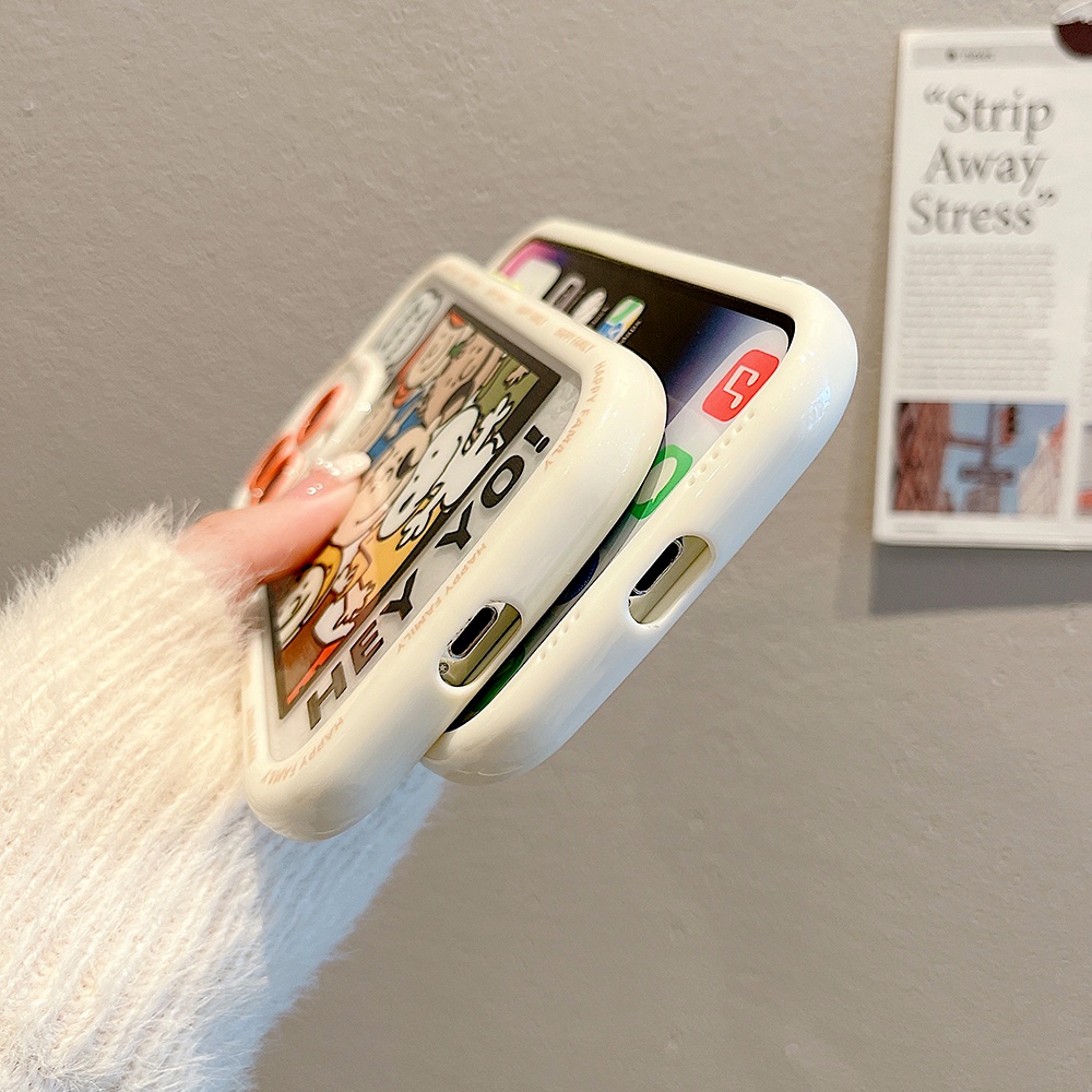 Ốp Điện Thoại TPU Dẻo Họa Tiết Hoạt Hình Snoopy Dễ Thương Cho IPhone 11 12 13 14 Pro Max