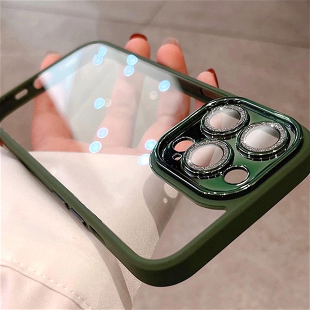 Ốp Điện Thoại TPU Dẻo Trong Suốt Viền Màu Sang Trọng Chống Trầy Cho IPhone 11 12 13 14 Pro Max