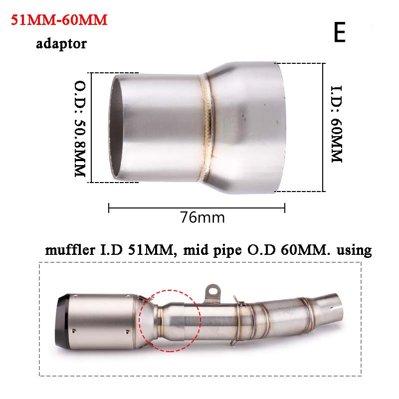 Đầu Nối Giảm Thanh 51 / 60MM Chất Lượng Cao