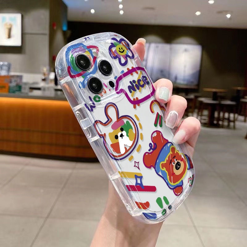 ✅Ốp Điện Thoại Mềm Trong Suốt Chống Sốc In Họa Tiết Hoa &amp; Thỏ Cho Iphone 14 12 8p / promax 13117 Xr