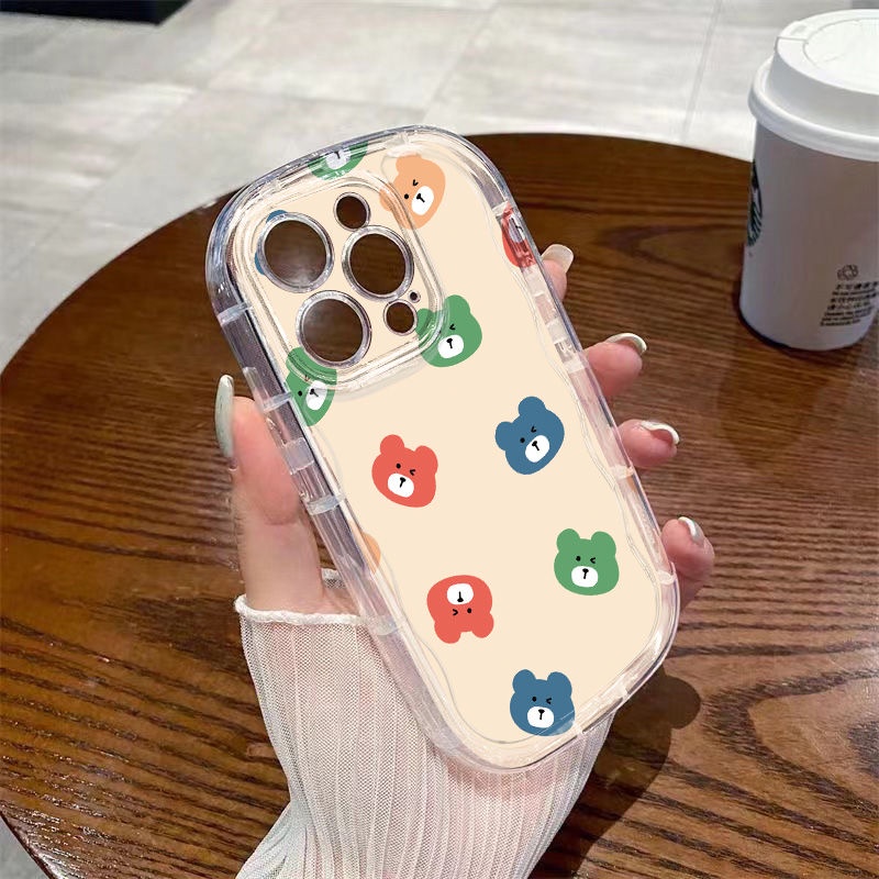 ✅Ốp Điện Thoại Mềm Trong Suốt Chống Sốc In Hình Đầu Gấu Cho Iphone Xr13Promax 14 8p / 11 / 712 xs ULDU
