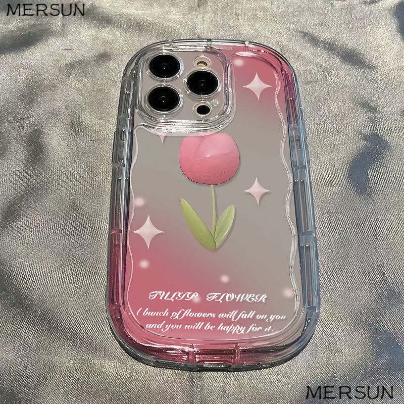 ✅Ốp Điện Thoại Dẻo Trong Suốt Họa Tiết Hoa Tulip Chống Sốc / Bụi Bẩn Cho Iphone xs / iPhone14 / 12promax xr1378p11