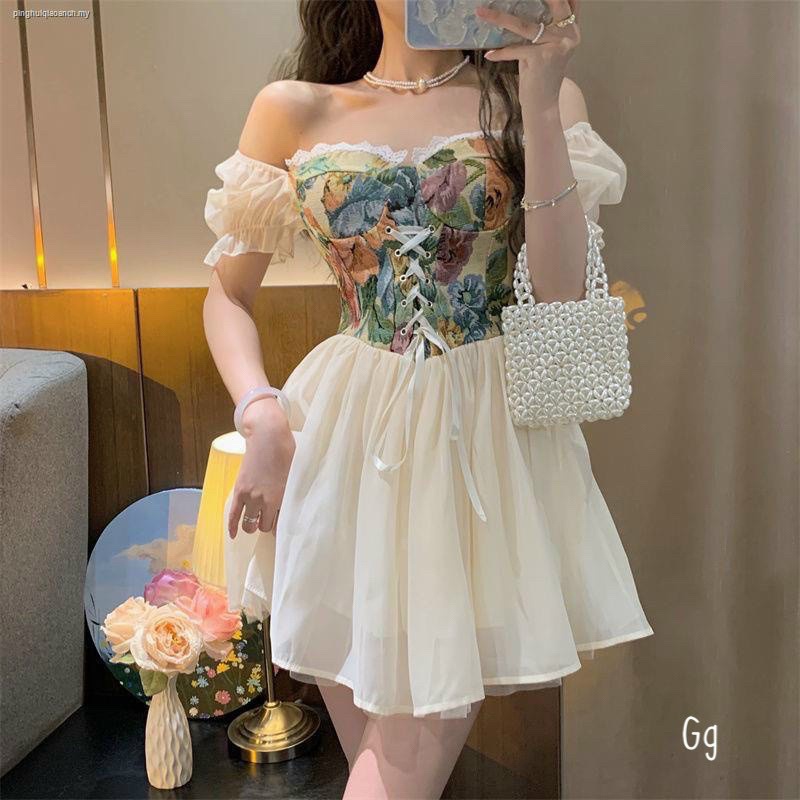 Đầm maxi Ngắn Dáng Chữ a Tay Phồng Thời Trang Mùa Hè, đầm phối thổ cẩm nhiều màu Gg alohashop91