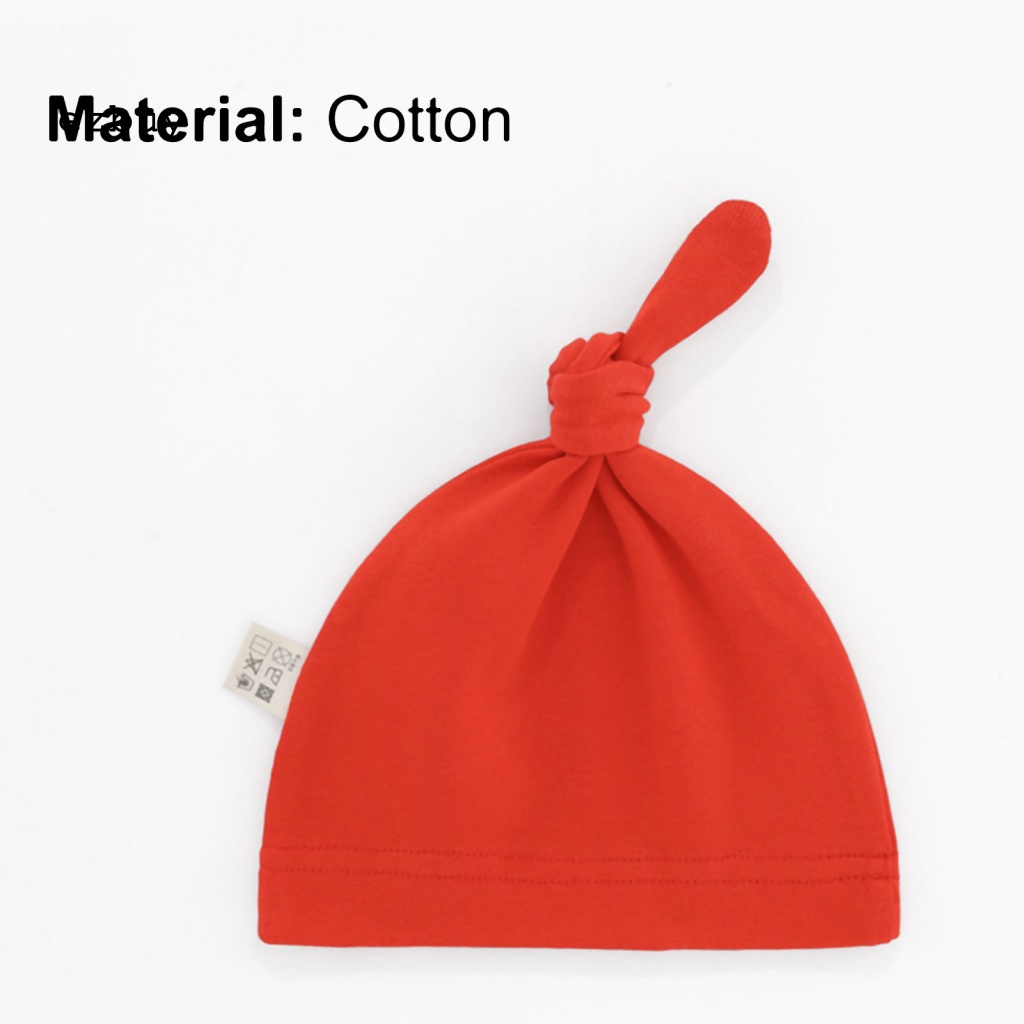 Mũ Beanie Cotton Thắt Nút Màu Trơn Tùy Chỉnh Thời Trang Mùa Xuân Cho Bé Sơ Sinh
