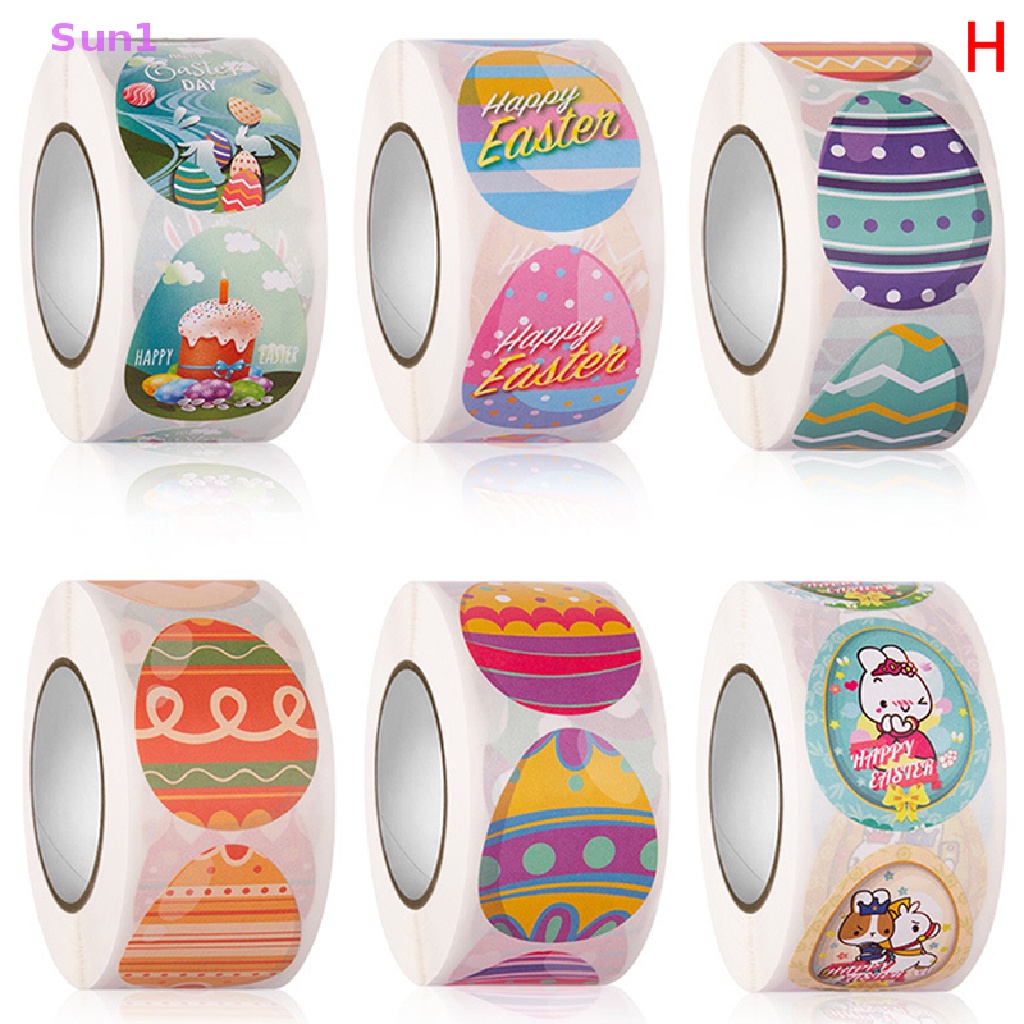 Set 500 Miếng Dán Tự Dính Trang Trí Tiệc Hình Thỏ Phục Sinh