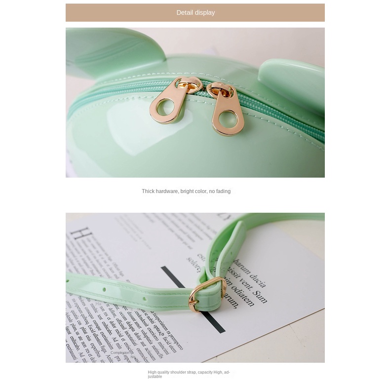 Túi Đeo Chéo Bằng PVC Thiết Kế Hình Tai Chuột Mickey Dễ Thương Giản Dị