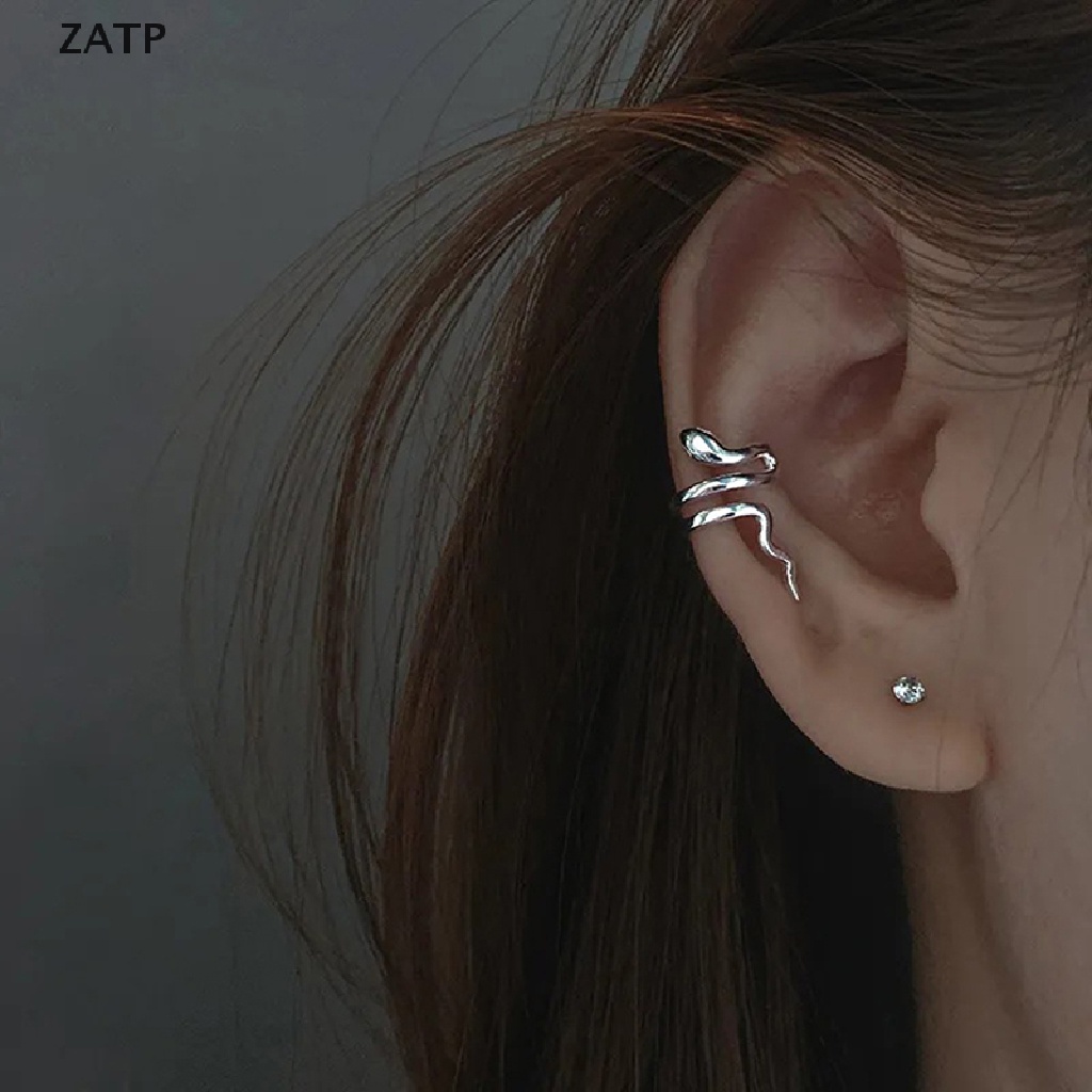 Khuyên Kẹp Vành Tai Giả Da Rắn Không Cần Bấm Lỗ Phong Cách Punk Cho Nam Và Nữ