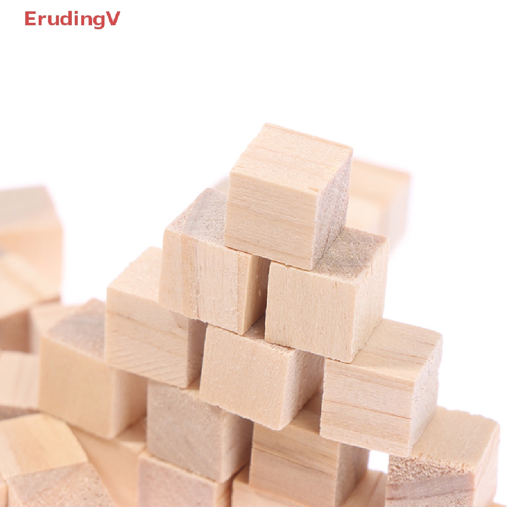 Bộ 100 Khối Lập Phương Mini Trơn Dùng Làm Đồ Gỗ DIY