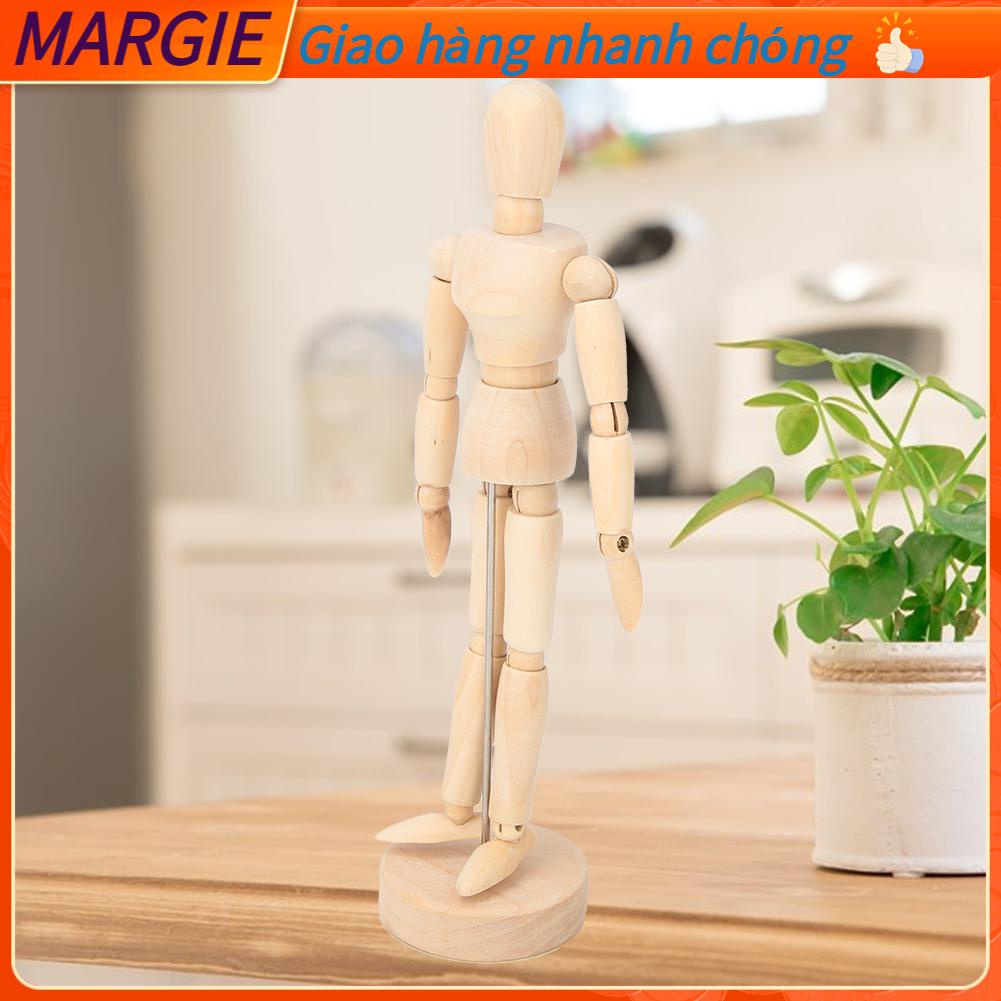 8 Inch Người Đàn Ông Bằng Gỗ Mô Hình Tay Chân Có Thể Di Chuyển Nghệ Thuật Múa Rối Vẽ Các Nhân Vật Hành Động Đồ Chơi Trẻ Em, Đồ trang trí Người Bằng Gỗ, Mô hình búp bê gỗ MARGIE D.
